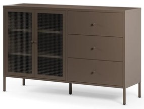 Szürke fém tálalószekrény 140x90x40 cm Layna – Marckeric