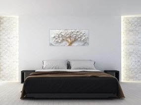Kép – 3D elegáns életfa virágokkal (120x50 cm)