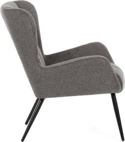 Fotel (füles), szürke, szövet, AK-H9206 GREY2