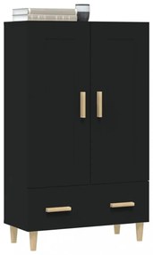 vidaXL fekete szerelt fa magasszekrény 70 x 31 x 115 cm