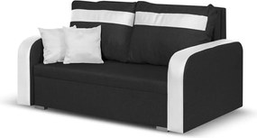 KONRAD Kétszemélyes kinyitható kanapé Sötétszürke/fehér