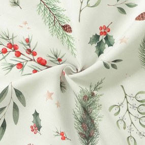 Goldea karácsonyi teflon szövet terítőknek - téli ágacskák 160 cm