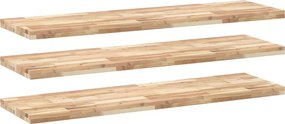 vidaXL 3 db kezeletlen tömör akácfa függőpolc 160 x 40 x 4 cm