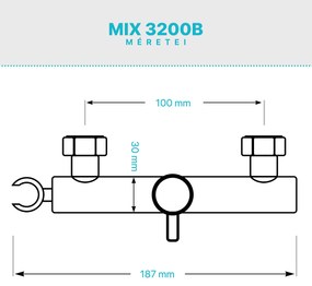 MIX 3200B bidé zuhany csaptelep