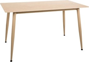 Étkezőasztal TALVEN kerámia travertin lappal 130x70 cm, travertin/kasmír