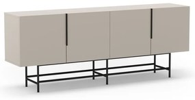 Krémszínű alacsony komód 200x77,5 cm Eldia – Marckeric