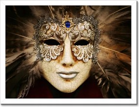 Poszterek keretben 40x30 Velencei maszk