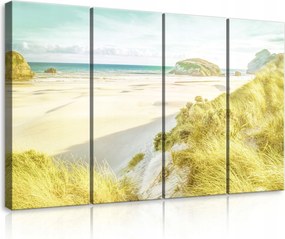 Vászonkép 120x80 Tenger part tengerpart dűnék óceán sziklák nap fény természet