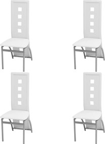 vidaXL 4 db fehér műbőr étkezőszék