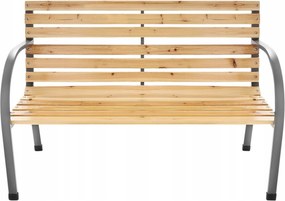 Bauerkraft G-417 Kerti pad háttámlával, fém, 120 cm