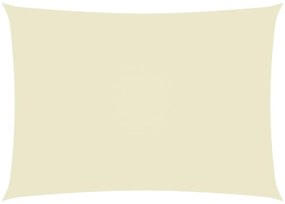 krémszínű téglalap alakú oxford-szövet napvitorla 3 x 4,5 m