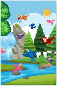 Poszterek 80x120 Állatok Vízesés