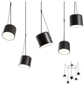 Redo 01-1828 - Csillár zsinóron DODO 5xE27/15W/230V pók