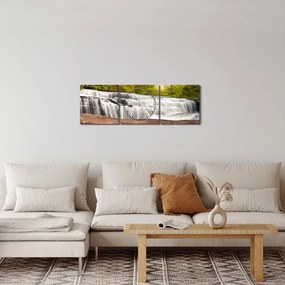 Egy vízesés képe (órával) (90x30 cm)