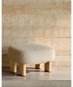 Bézs zsenília lábtartó Nema – Kave Home