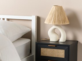 Fehér kerámia asztali lámpa BARBAS Beliani