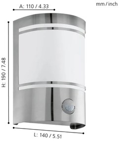 EGLO 30192 - Kültéri lámpa CERNO 1xE27/40W