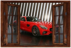 Poszter 60x40 Piros Mercedes Amg