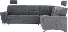 Kinyitható ülőgarnitúra, szürke szövet, jobbos, SANTIAGO