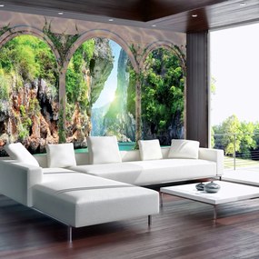 Fotótapéta - Kilátás a teraszról a sziklaalagútra (152,5x104 cm)