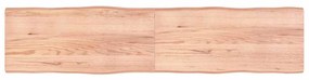 vidaXL világosbarna kezelt tömör asztallap 220x50x(2-6) cm