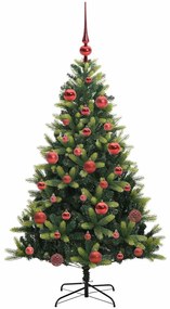 Műanyag Hajtogatott Karácsonyfa 150 LED-del Zöld 150 cm