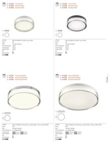 Redo 01-3727 - FRISBI LED mennyezeti lámpa 12W 230V 3000/4000K IP44 króm