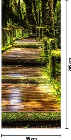 Fotótapéta ajtóra - Lépcsők az esőerdőben (95x205cm)