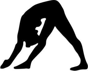 Yoga fém fali dekoráció, 55×45 cm