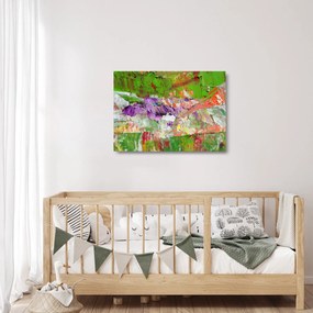 Absztrakció kép - festmény (üvegen) (70x50 cm)