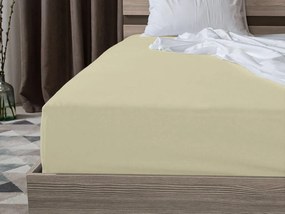 Jersey gumis lepedő HIGHFIT krém 90 x 200 cm