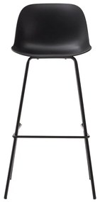 Fekete bárszék (ülésmagasság 74 cm) Altea – Kave Home