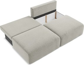 Világosszürke kinyitható-tárolóhelyes kanapé 216 cm Kalena – Makamii