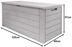 Deuba Woody tárolódoboz 280 L - szürke