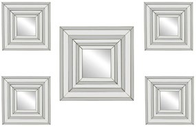 Négyzet alakú fali tükör MONICA 5 szett