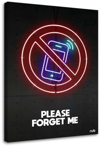 Gario Vászonkép Telefon tilalom neon - Rubiant Méret: 40 x 60 cm