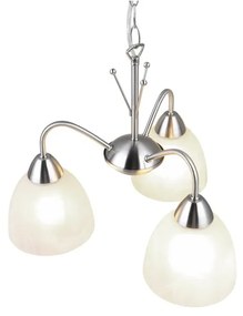 Fehér-ezüstszínű függőlámpa üveg búrával ø 43 cm Dobby – Trio