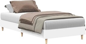 vidaXL fehér szerelt fa ágykeret matrac nélkül 75 x 190 cm