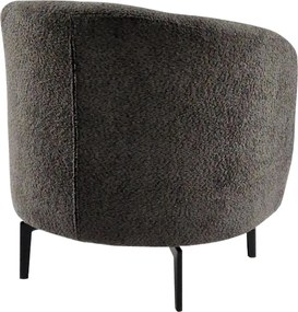 Fotel, szürkésbarna Taupe/fekete, PRESO