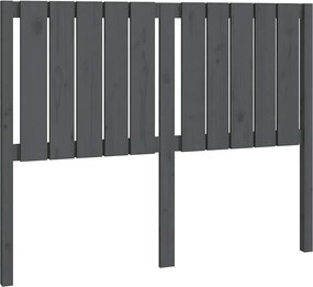 vidaXL szürke tömör fenyőfa ágyfejtámla 125,5 x 4 x 100 cm
