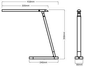 LED Dimmelhető érintős asztali lámpa MADERA LED/7W/230V fehér