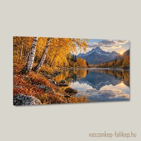 Aranyparti csúcsok falikép – prémium nyomat 40x23 cm