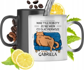 Mágikus bögre Gabrielának Fekete matt nyomott mintával 330ml