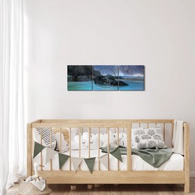 Vízpart képe (órával) (90x30 cm)