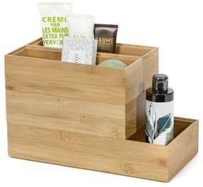 Szervező Compactor Bamboo Box, 15 x 7,5 x 6,5 cm, natúr fa