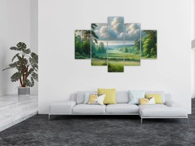 Kép - Zöld táj (150x105 cm)