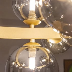 Brilagi - LED Csillár zsinóron MILLA 15xG9/3W/230V arany/füstös