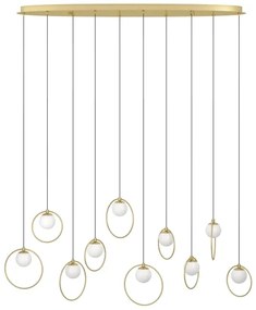 Eglo 390347 - LED Dimmelhető csillár zsinóron PORTOCOLOM 10xLED/3W/230V arany