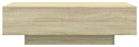 sonoma tölgy színű szerelt fa dohányzóasztal 100 x 49,5 x 31 cm