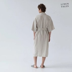 Bézs len fürdőköpeny L/XL Summer – Linen Tales